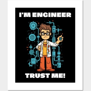 I'm Engineer, Trust Me! Sticker Posters and Art